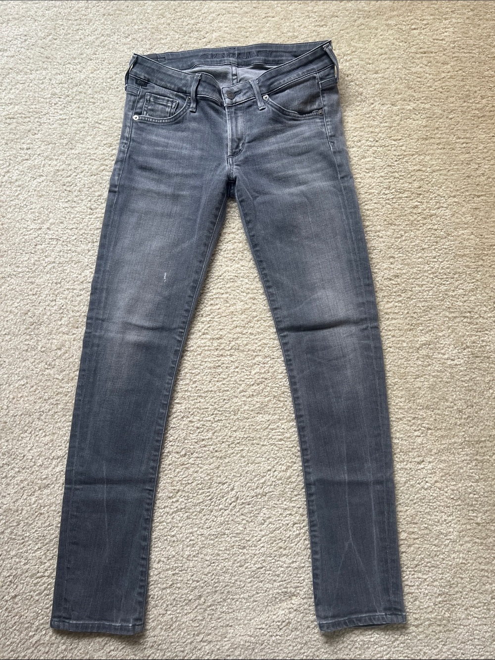 Citizens Of Humanity Gray Skinny Jeans - Washed Charcoal